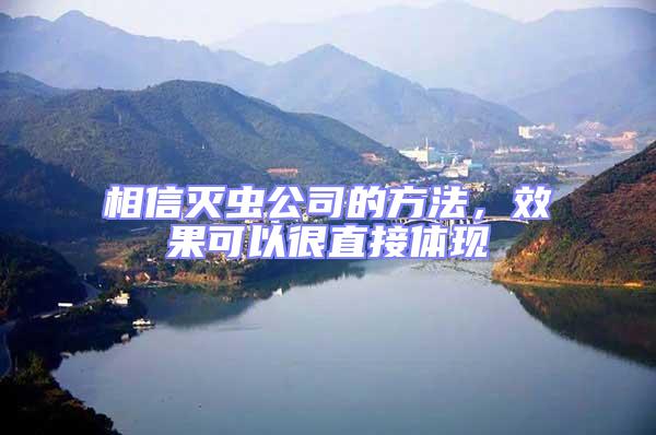 相信滅蟲公司的方法,效果可以很直接體現(xiàn)
