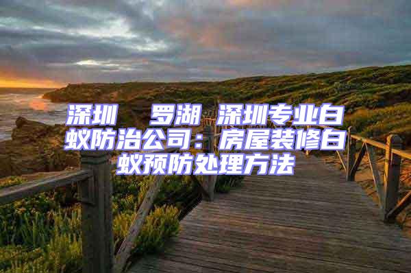 深圳  羅湖 深圳專業白蟻防治公司:房屋裝修白蟻預防處理方法