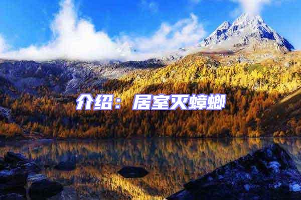 介紹:居室滅蟑螂