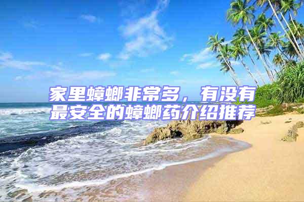 家里蟑螂非常多,有沒有最安全的蟑螂藥介紹推薦