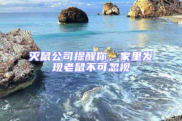 滅鼠公司提醒你,家里發現老鼠不可忽視