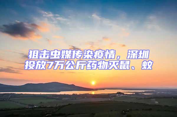 狙擊蟲媒傳染疫情,深圳投放7萬公斤藥物滅鼠、蚊