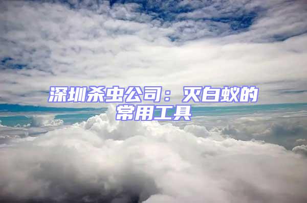 深圳殺蟲公司:滅白蟻的常用工具