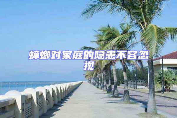 蟑螂對(duì)家庭的隱患不容忽視