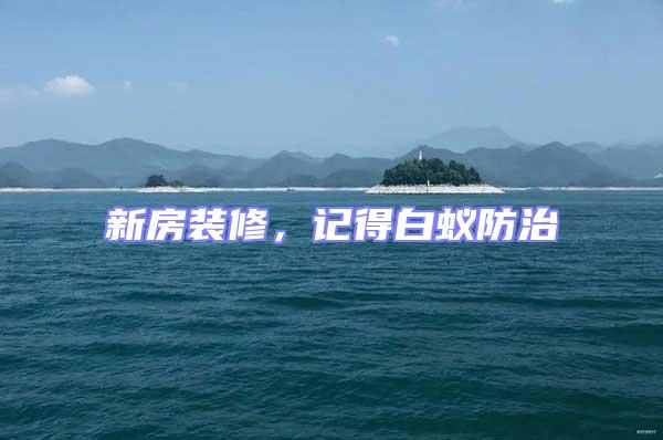 新房裝修,記得白蟻防治