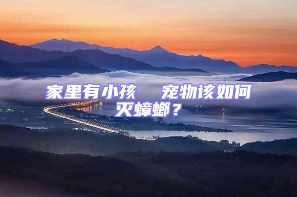家里有小孩  寵物該如何滅蟑螂?