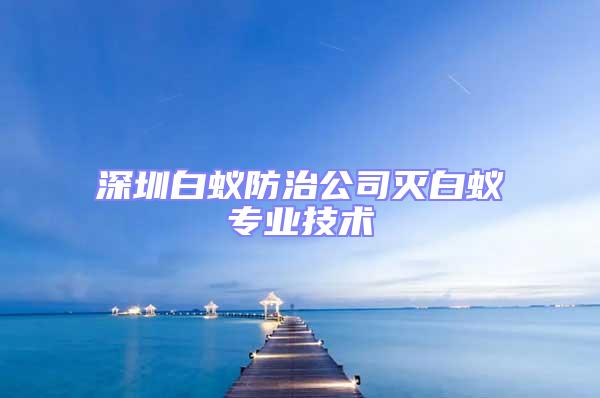 深圳白蟻防治公司滅白蟻專(zhuān)業(yè)技術(shù)