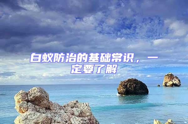 白蟻防治的基礎(chǔ)常識,一定要了解