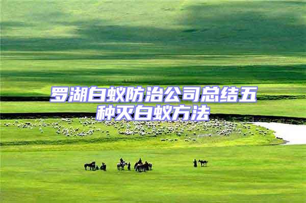 羅湖白蟻防治公司總結(jié)五種滅白蟻方法