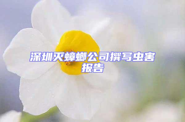 深圳滅蟑螂公司撰寫(xiě)蟲(chóng)害報(bào)告