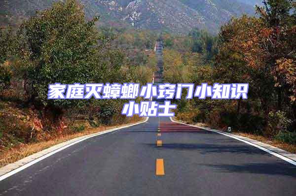 家庭滅蟑螂小竅門(mén)小知識(shí)小貼士