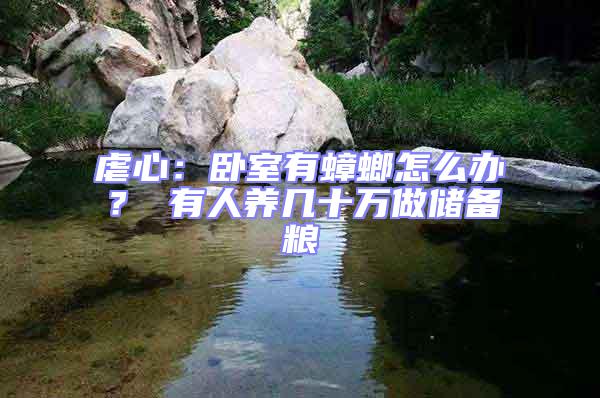虐心:臥室有蟑螂怎么辦? 有人養幾十萬做儲備糧