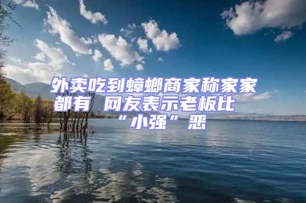 外賣(mài)吃到蟑螂商家稱(chēng)家家都有 網(wǎng)友表示老板比“小強(qiáng)”惡