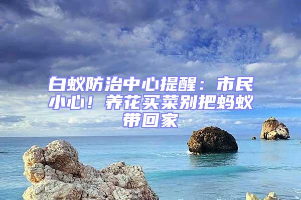 白蟻防治中心提醒:市民小心!養花買菜別把螞蟻帶回家