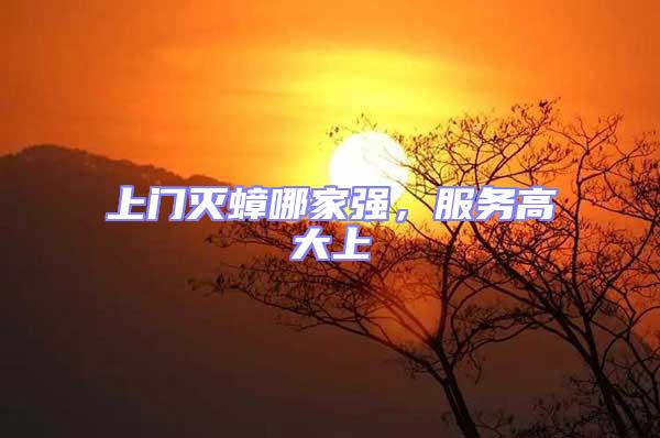 上門滅蟑哪家強(qiáng),服務(wù)高大上