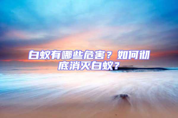 白蟻有哪些危害？如何徹底消滅白蟻？