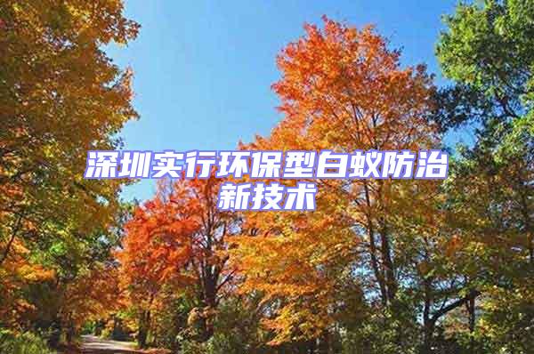深圳實(shí)行環(huán)保型白蟻防治新技術(shù)