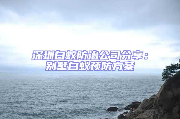 深圳白蟻防治公司分享:別墅白蟻預防方案