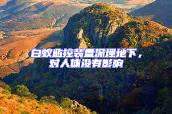 白蟻監控裝置深埋地下,對人體沒有影響