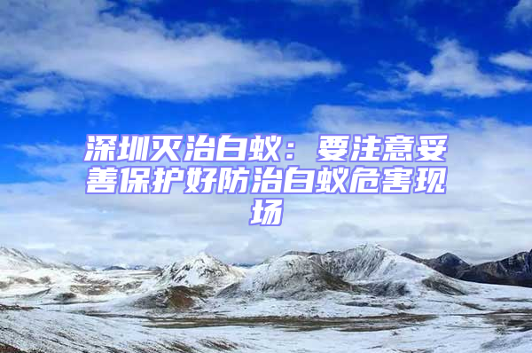 深圳滅治白蟻:要注意妥善保護好防治白蟻危害現場