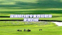 深圳除白蟻專家四招教你發現白蟻
