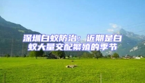 深圳白蟻防治:近期是白蟻大量交配繁殖的季節