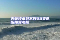 滅蚊技術好不好23支隊伍接受考核