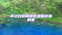 不讓白蟻拆掉您溫馨舒適的家
