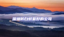 深圳防白蟻最好的公司