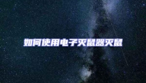 如何使用電子滅鼠器滅鼠