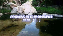 殺蟑螂公司治理蟑螂的注意點(diǎn)（二）