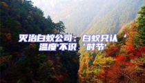 滅治白蟻公司:白蟻只認(rèn)‘溫度'不識(shí)‘時(shí)節(jié)'
