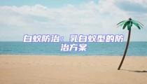 白蟻防治:乳白蟻型的防治方案