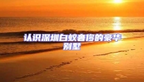 認識深圳白蟻奢侈的豪華別墅