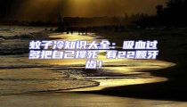 蚊子冷知識(shí)大全:吸血過多把自己撐死 有22顆牙齒!