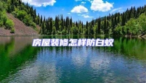 房屋裝修怎樣防白蟻