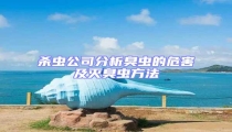 殺蟲公司分析臭蟲的危害及滅臭蟲方法