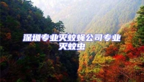 深圳專業滅蚊蠅公司專業滅蚊蟲