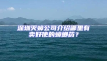 深圳滅蟑公司介紹哪里有賣好使的蟑螂藥?