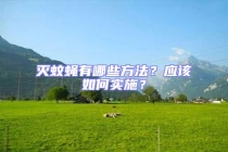 滅蚊蠅有哪些方法？應該如何實施？