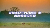 滅蟑牢記三六八原則 徹底和蟑螂說再見