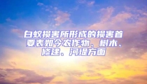 白蟻損害所形成的損害首要表如今農作物、樹木、修建、河堤方面