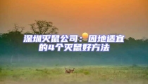 深圳滅鼠公司:因地適宜的4個滅鼠好方法