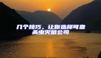 幾個技巧,讓你選擇可靠殺蟲滅鼠公司