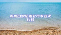 深圳白蟻防治公司專業(yè)滅白蟻