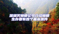 深圳滅蟑螂公司介紹蟑螂生存要有四個基本條件
