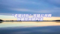 “老鼠過街”滅鼠公司教你最佳滅鼠方法