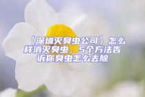 【深圳滅臭蟲公司】怎么樣消滅臭蟲，5個方法告訴你臭蟲怎么去除