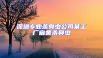深圳專業殺臭蟲公司某工廠宿舍殺臭蟲