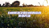 白蟻防治之散白蟻的綜合防治方法